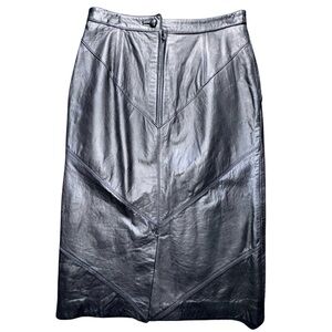 Elegant Black Leather Skirt